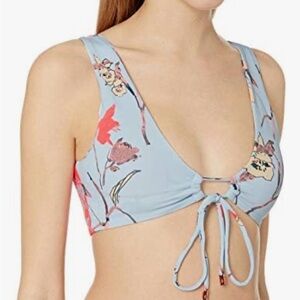 Maaji Pink and Blue Floral Bikini Top worn 4 different ways